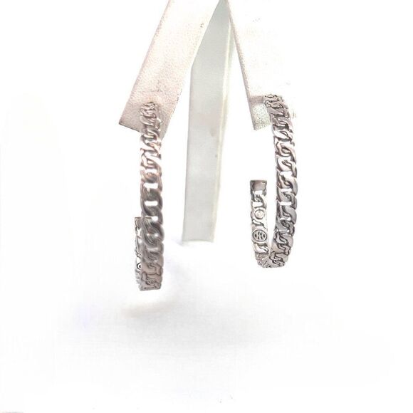 John Hardy Estate XL 2" Cable Chain Hoop Earrings Silver JH96 - Picture 6 of 10